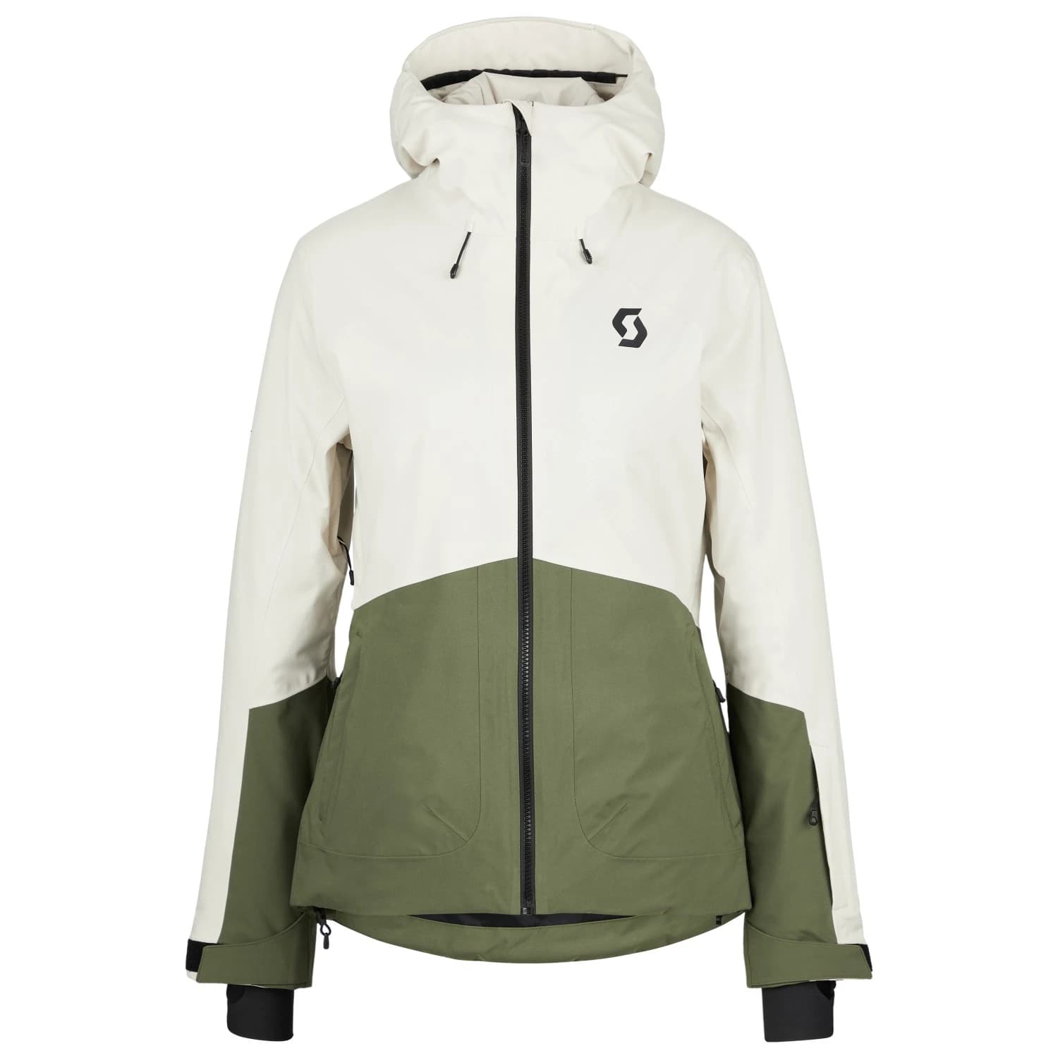 Дамско ски яке Scott Women's Jacket Ultimate Dryo 10 Ski jacket - Dust White / Douglas Green