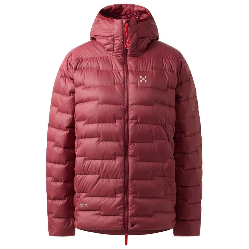 Дамско пухено яке Haglöfs Women's ROC Flash Down Hood Down jacket - Carmine Red
