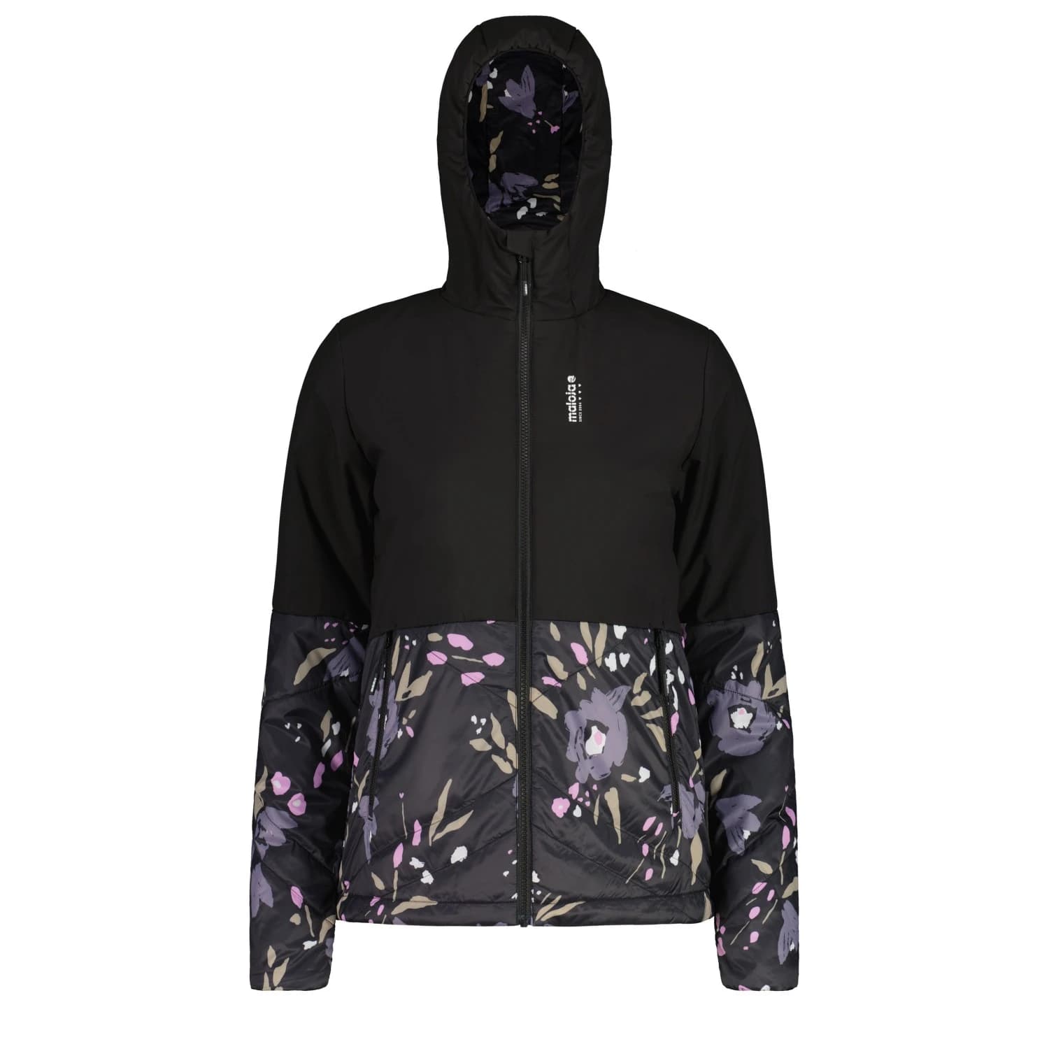 Дамско синтетично яке Maloja Women's VolandM. Synthetic jacket - Deep Black Brushflower
