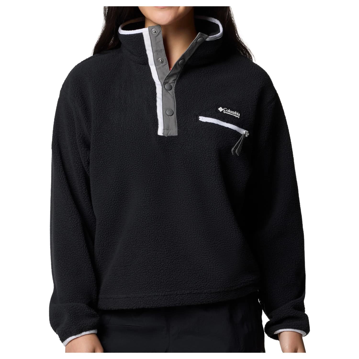 Дамски поларен пуловер Columbia Women's Helvetia II Cropped Half Snap Fleece Fleece jumper - Black