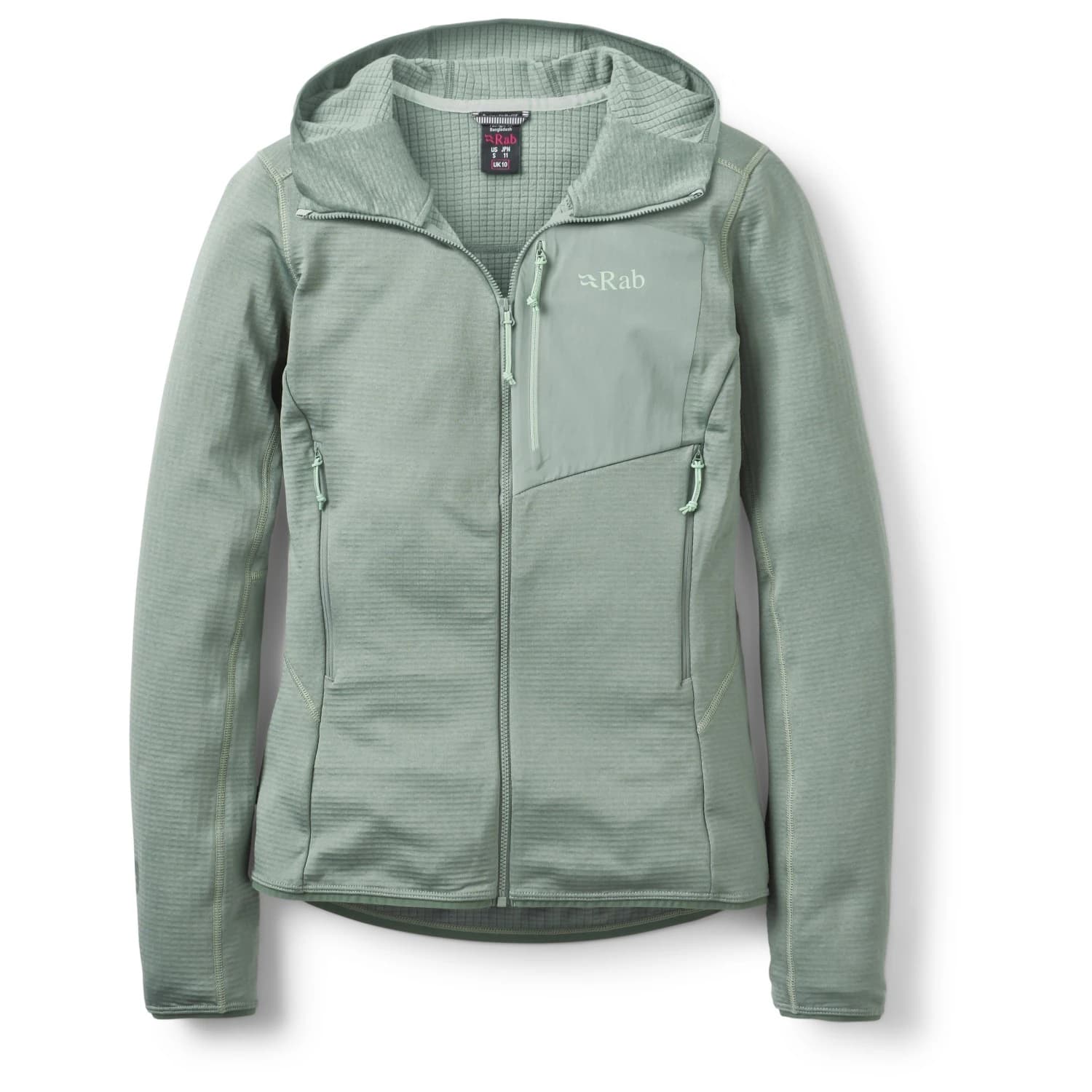 Дамско поларено яке Rab Women's Ascendor Hoody Fleece jacket - Dark Fig Green