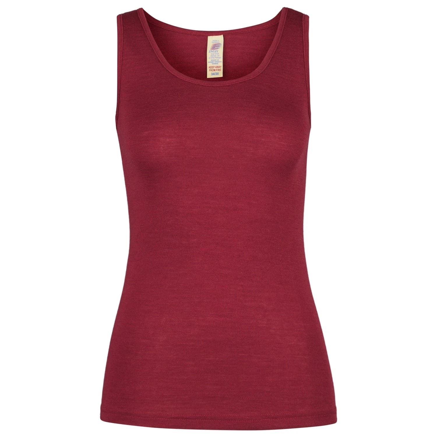 Дамско копринено термобельо Engel Women's Trägerhemd Merino base layer - Mallow