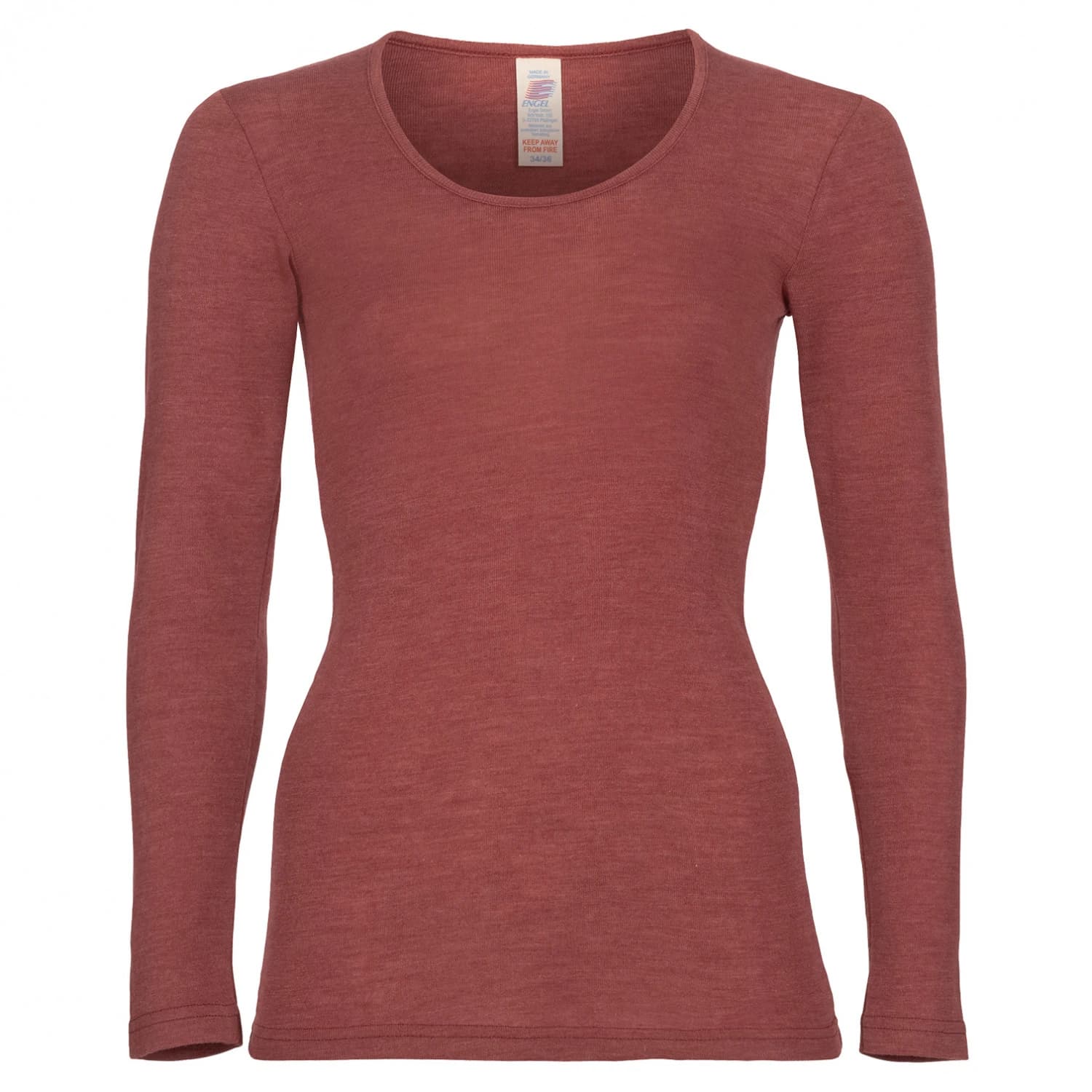Дамско копринено термобельо Engel Women's Unterhemd L/S Merino base layer - Copper