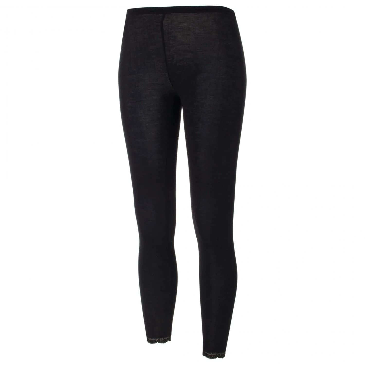 Дамско копринено термобельо Engel Women's Leggings mit Spitze Merino base layer - Black