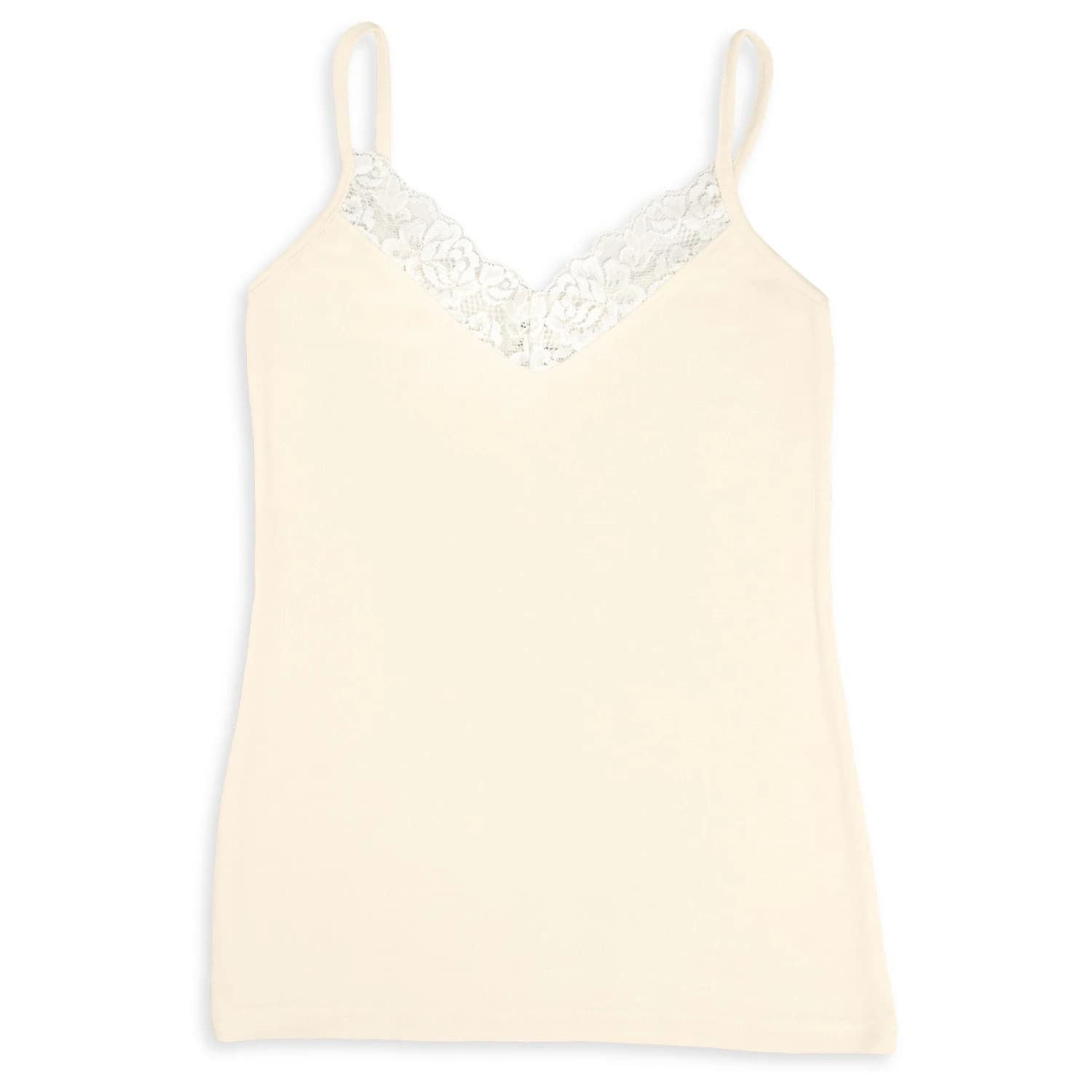 Дамско копринено термобельо Engel Women's Top mit Spitze Silk base layer - Natur