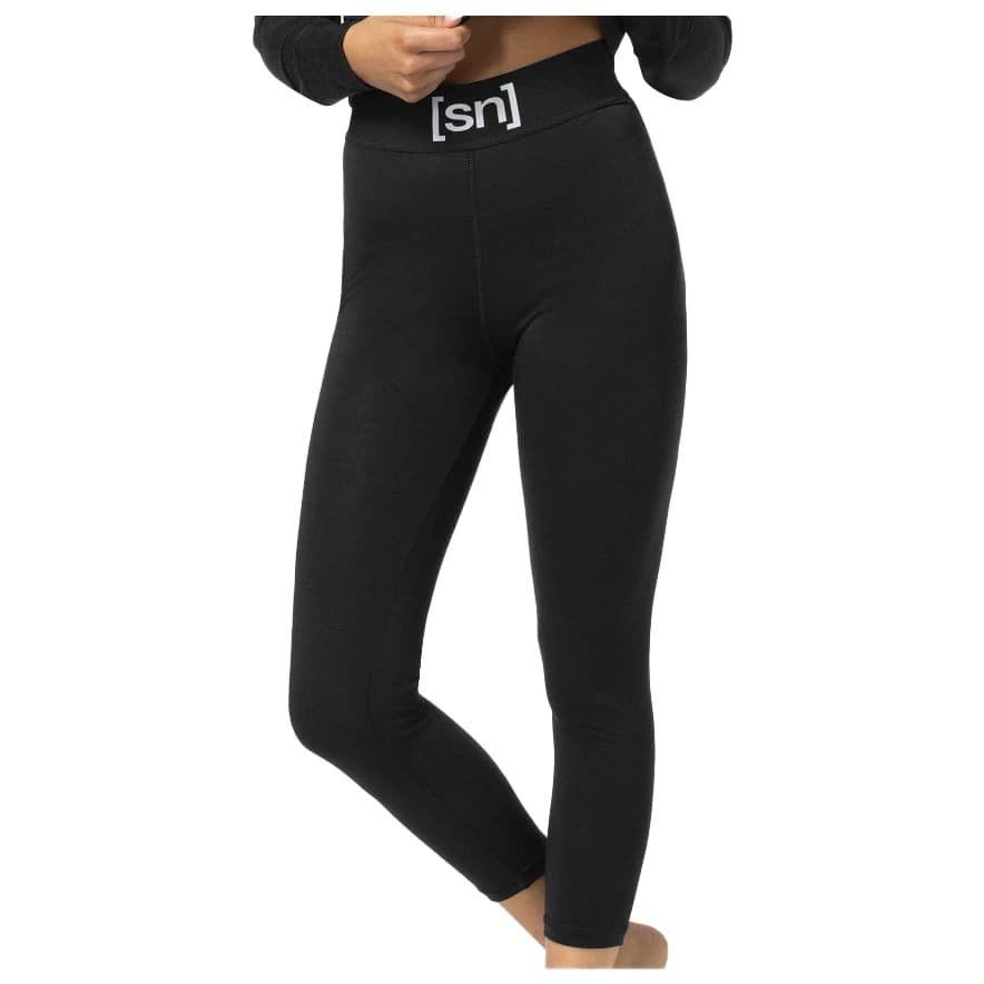 Дамски лонг Джон super.natural Women's Tundra 175 Tight 3/4 Long john - Jet Black