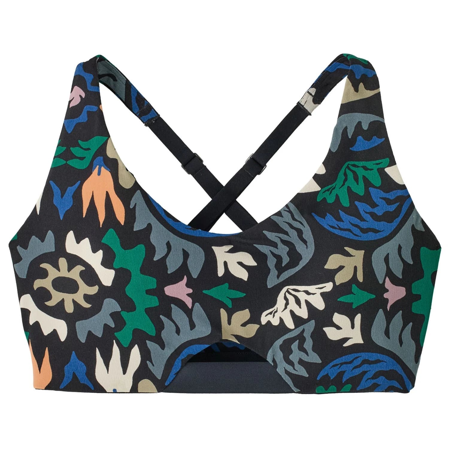 Дамски спортен сутиен Patagonia Women's Maipo Low Impact Adjustable Bra Sports bra - Kaleido: Black