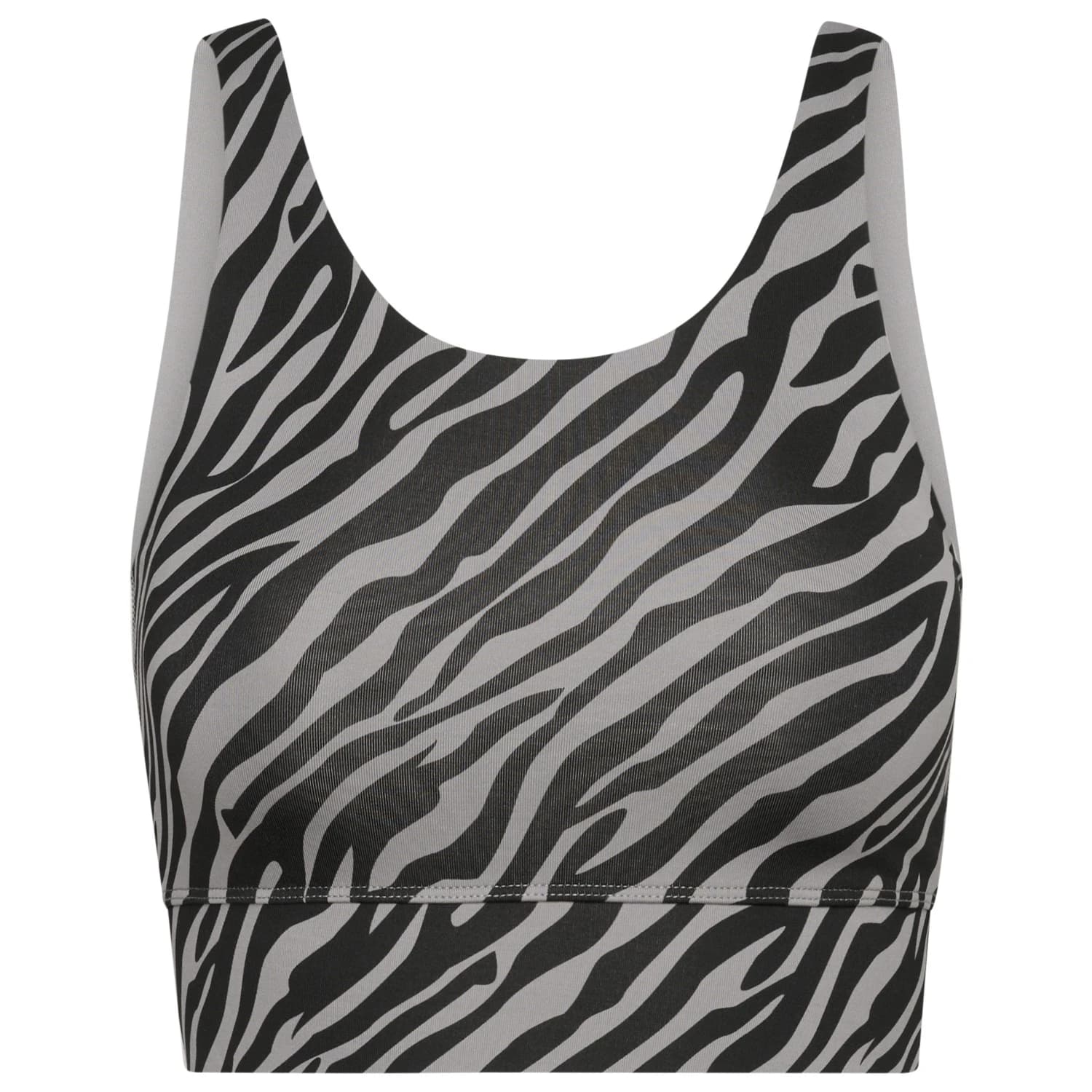 Дамски спортен сутиен Hey honey Women's Bustier Zebra Sports bra - Black / Grey
