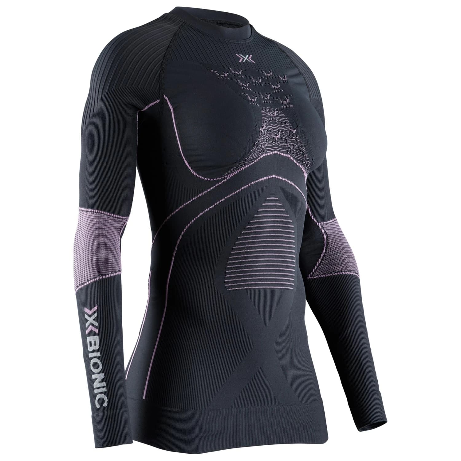 Дамско ски бельо X-bionic Women's Energy Accumulator 4.0 Shirt LG SL Ski underwear - Charcoal / Magnolia