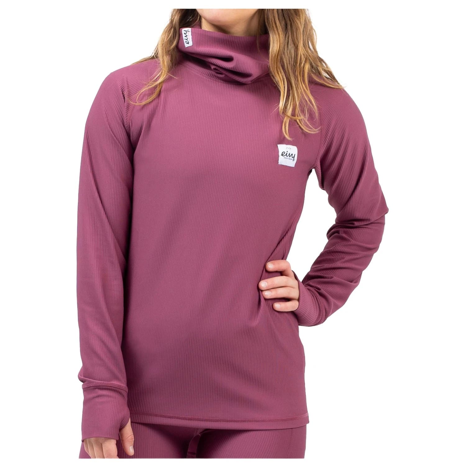 Дамска долна блуза с дълъг ръкав Eivy Women's Icecold Gaiter Rib Top Longsleeve - Pinkgundy