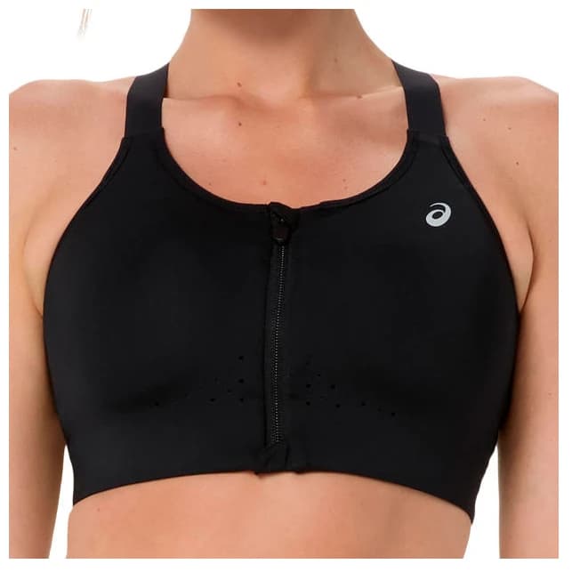 Дамски спортен сутиен Asics Women's Road Combination Zip Bra Sports bra - Performance Black