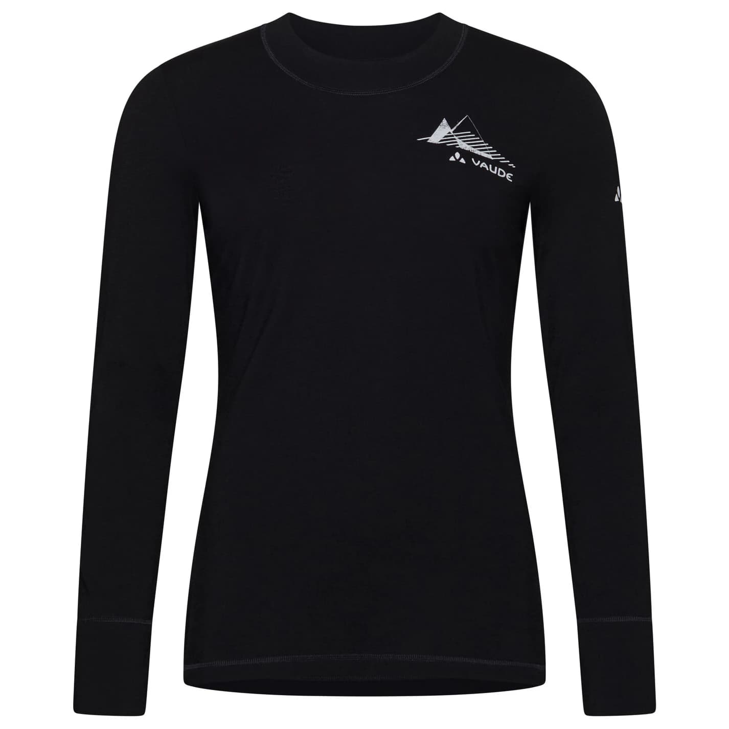 Дамско мериносово термобельо Vaude Women's Monviso Wool L/S T-Shirt II Merino base layer - Black
