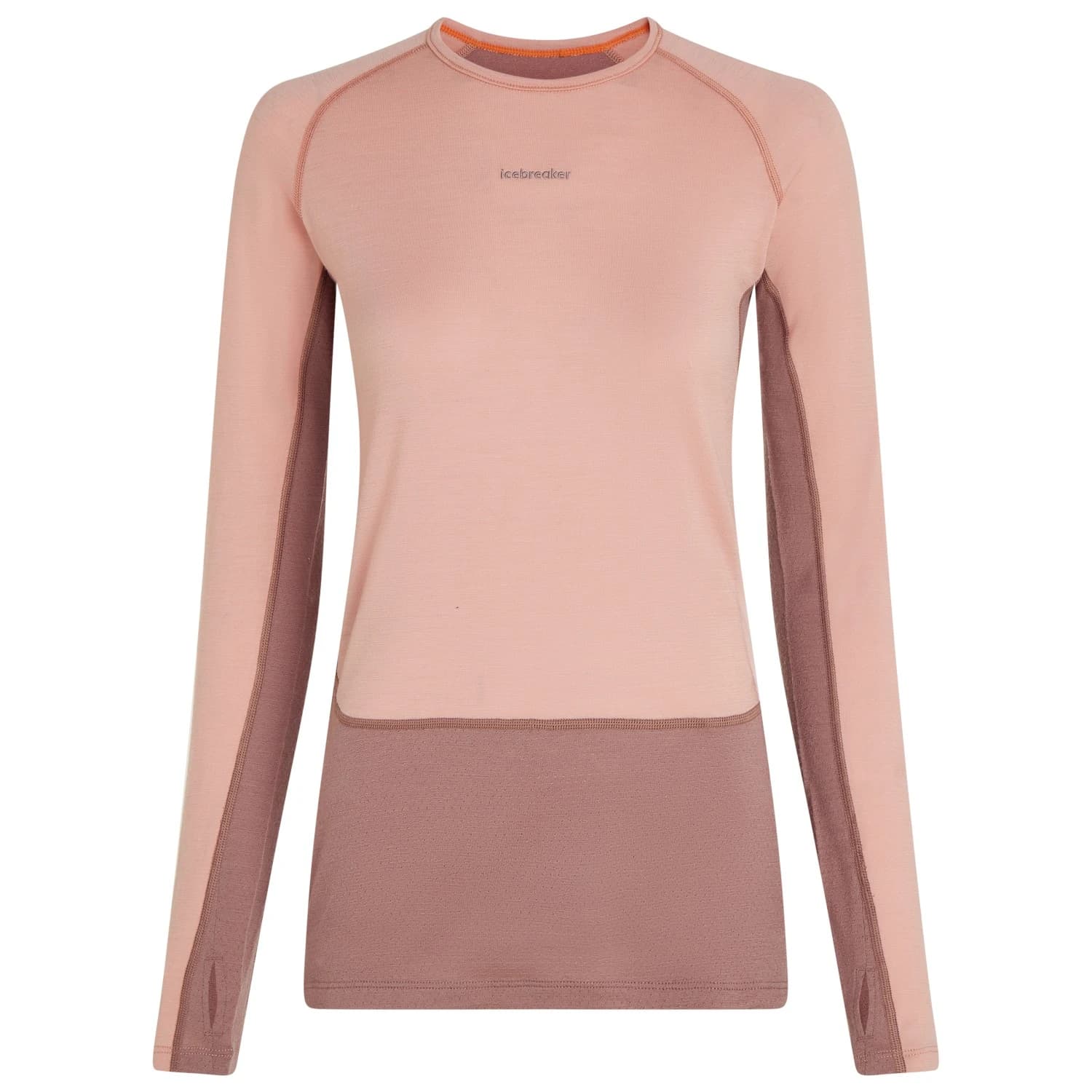 Дамско мериносово термобельо Icebreaker Women's Merino 200 Zoneknit L/S Crewe Merino base layer - Summit / Blush / CB