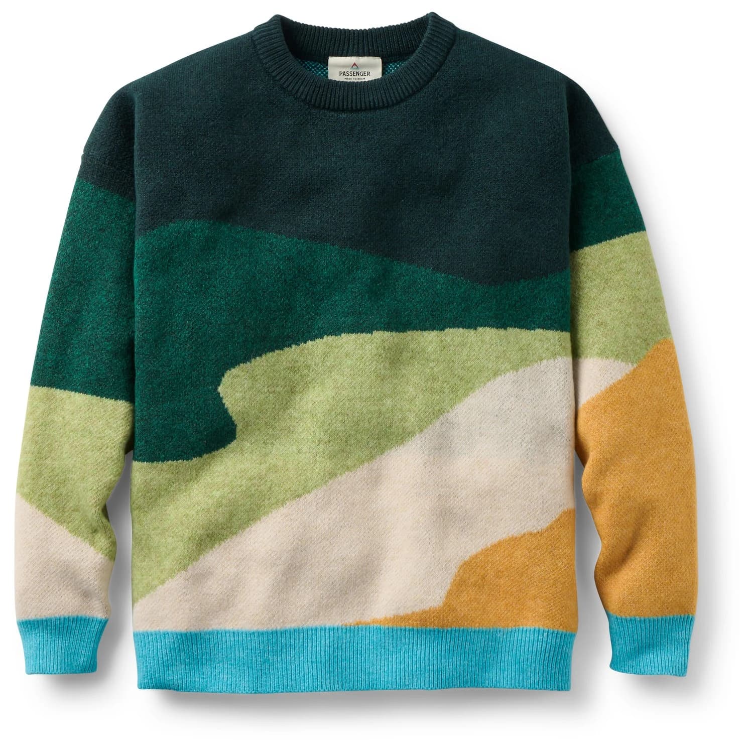 Дамски пуловер Passenger Women's Scenic Recycled Knitted Jumper - Scenic Dark Fern