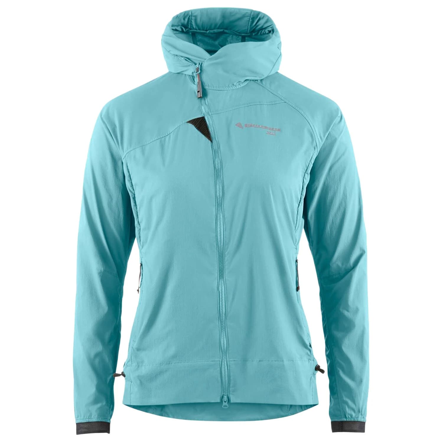 Дамско ветрозащитно яке Klättermusen Women's Nal Hooded Jacket Windproof jacket - Mineral Blue