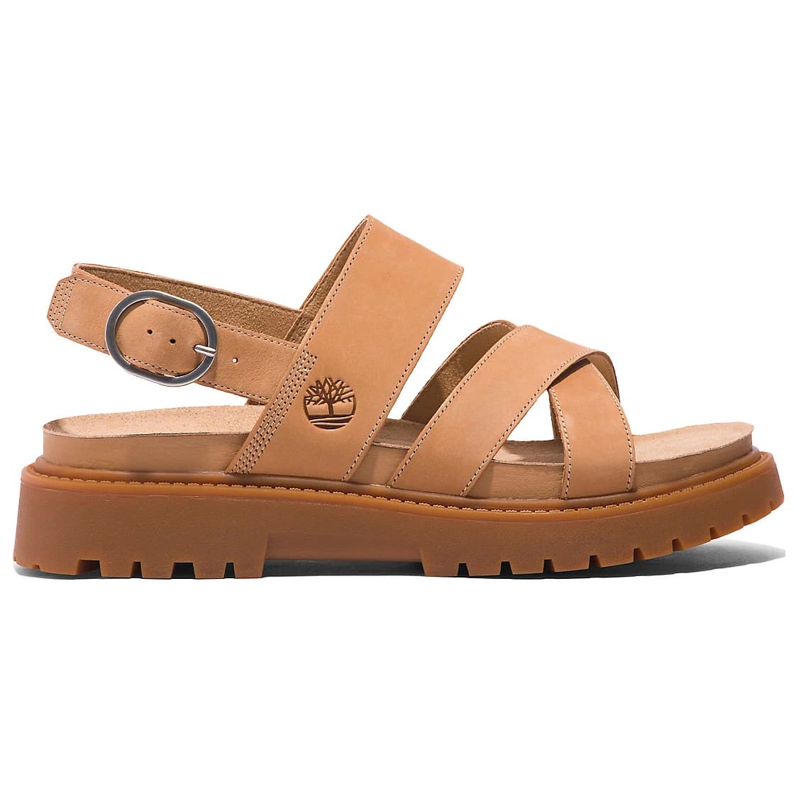 Дамски сандали Timberland Women's Clairemont Way Cross-Strap Sandal - Medium Beige Nubuck