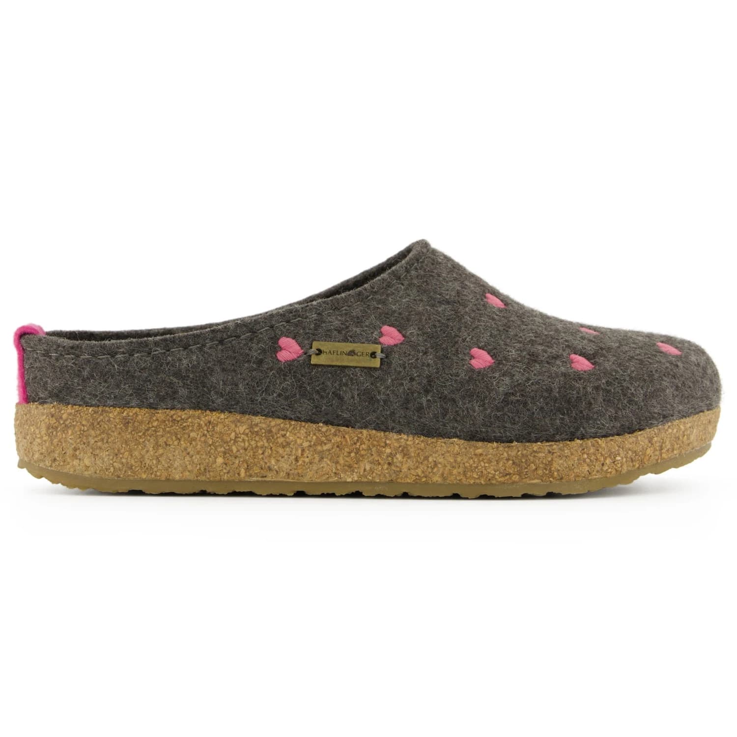 Дамски пантофи Haflinger Women's Grizzly Cuoricini Slippers - Anthracite