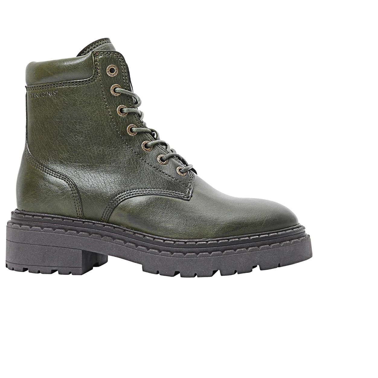 Дамски ежедневни боти Ten Points Women's Sonja Lace Boots Tanned Leather Casual boots - Green