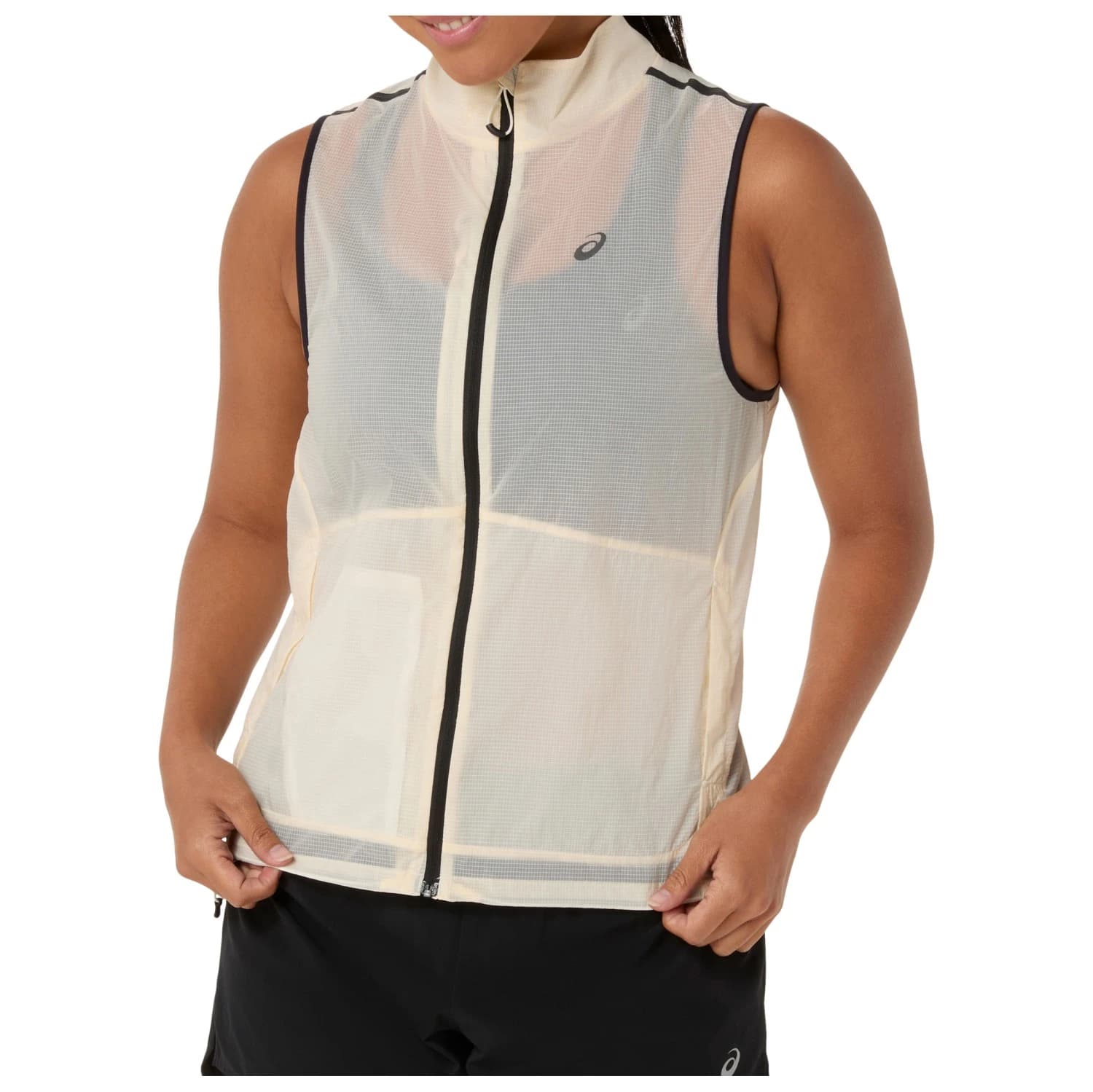 Дамски елек за бягане Asics Women's Metarun Packable Gilet Running vest - Cream