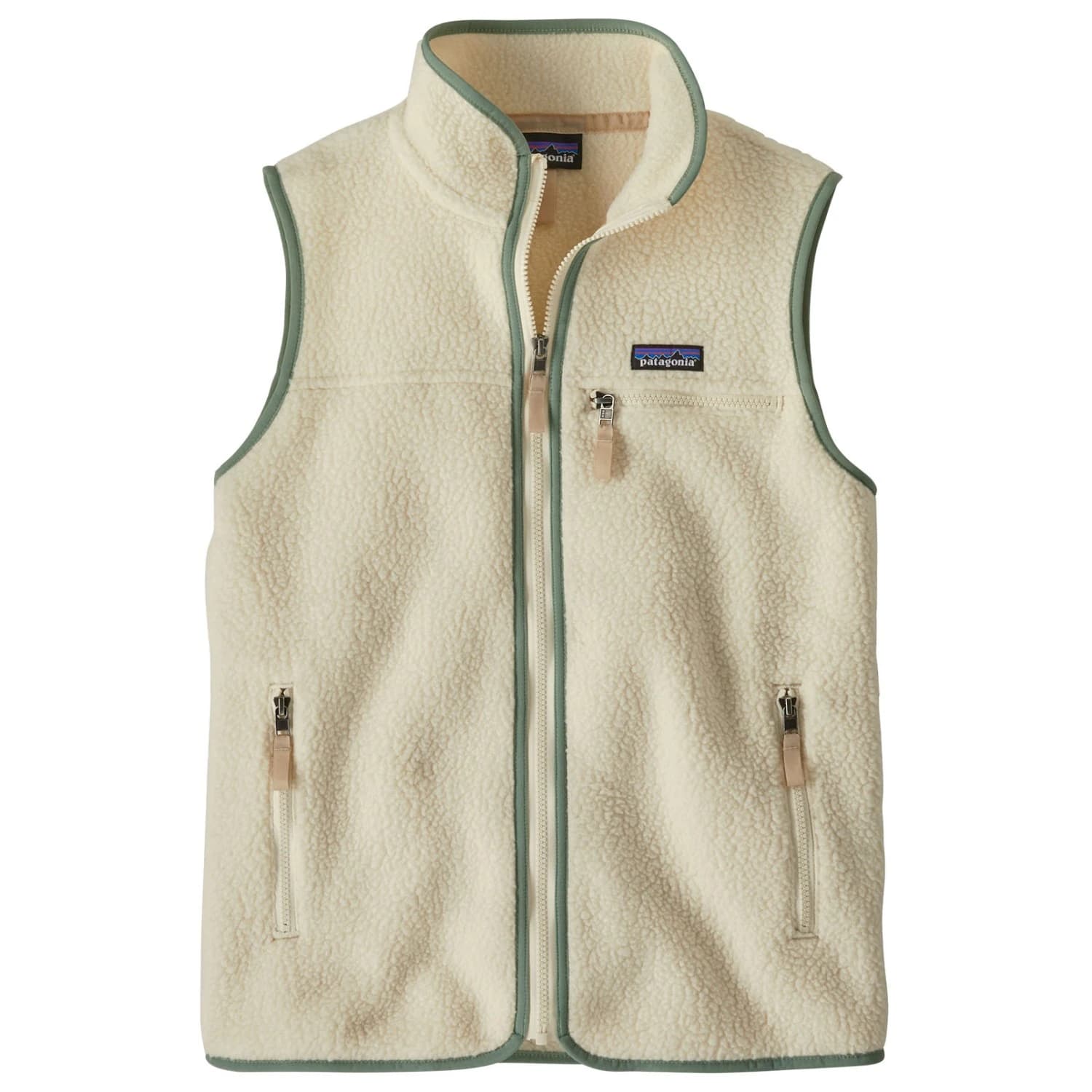 Дамски поларен елек Patagonia Women's Retro Pile Vest Fleece vest - Natural / Ellwood Green