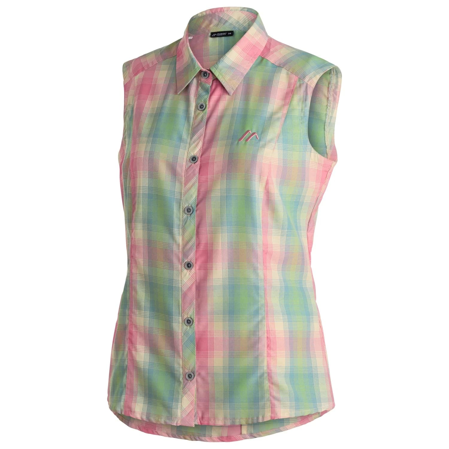 Дамска блуза Maier Sports Women's Paloma Blouse - Pink / Muslin / Green / Check