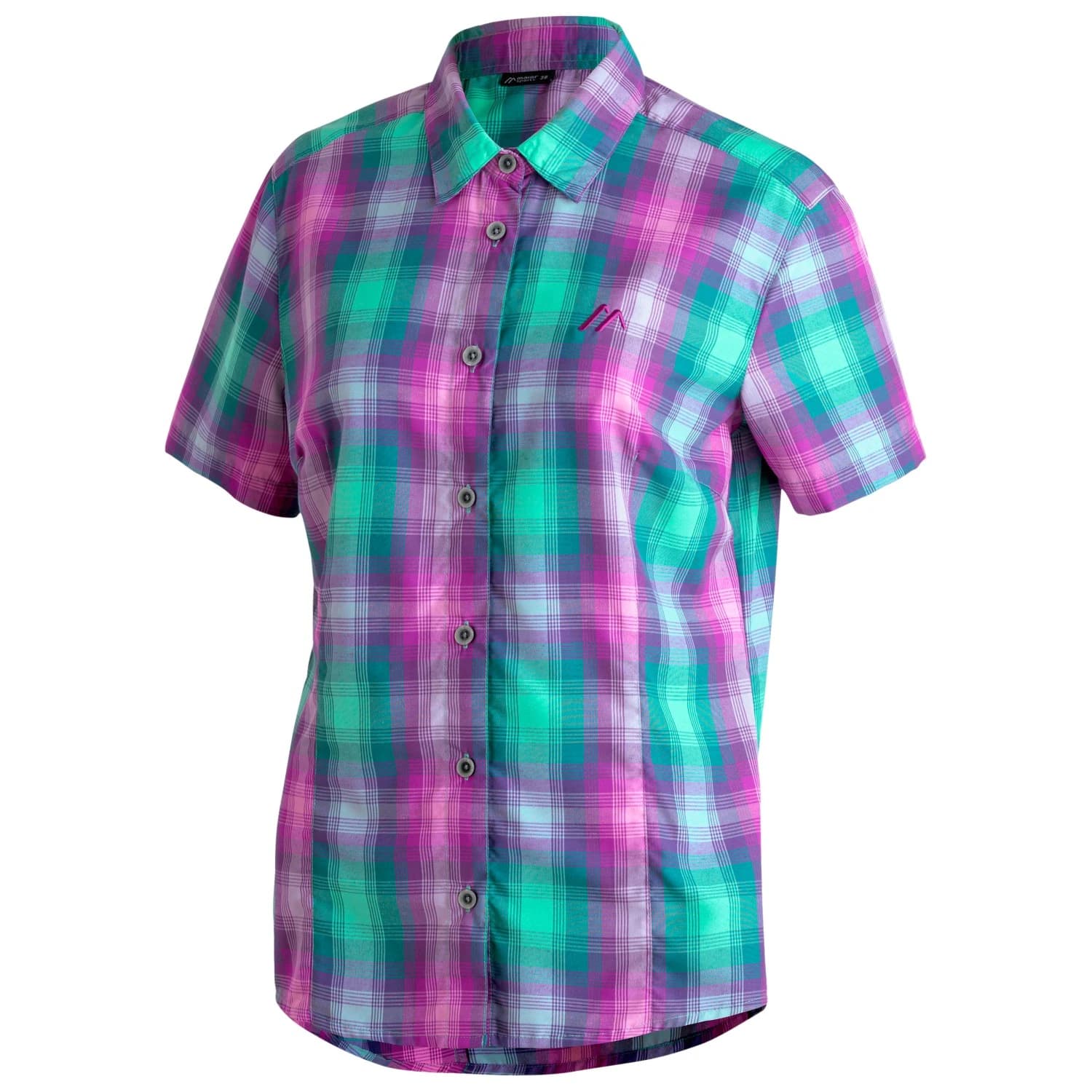 Дамска блуза Maier Sports Women's Philina Blouse - Lilac / Berry / Green / Check