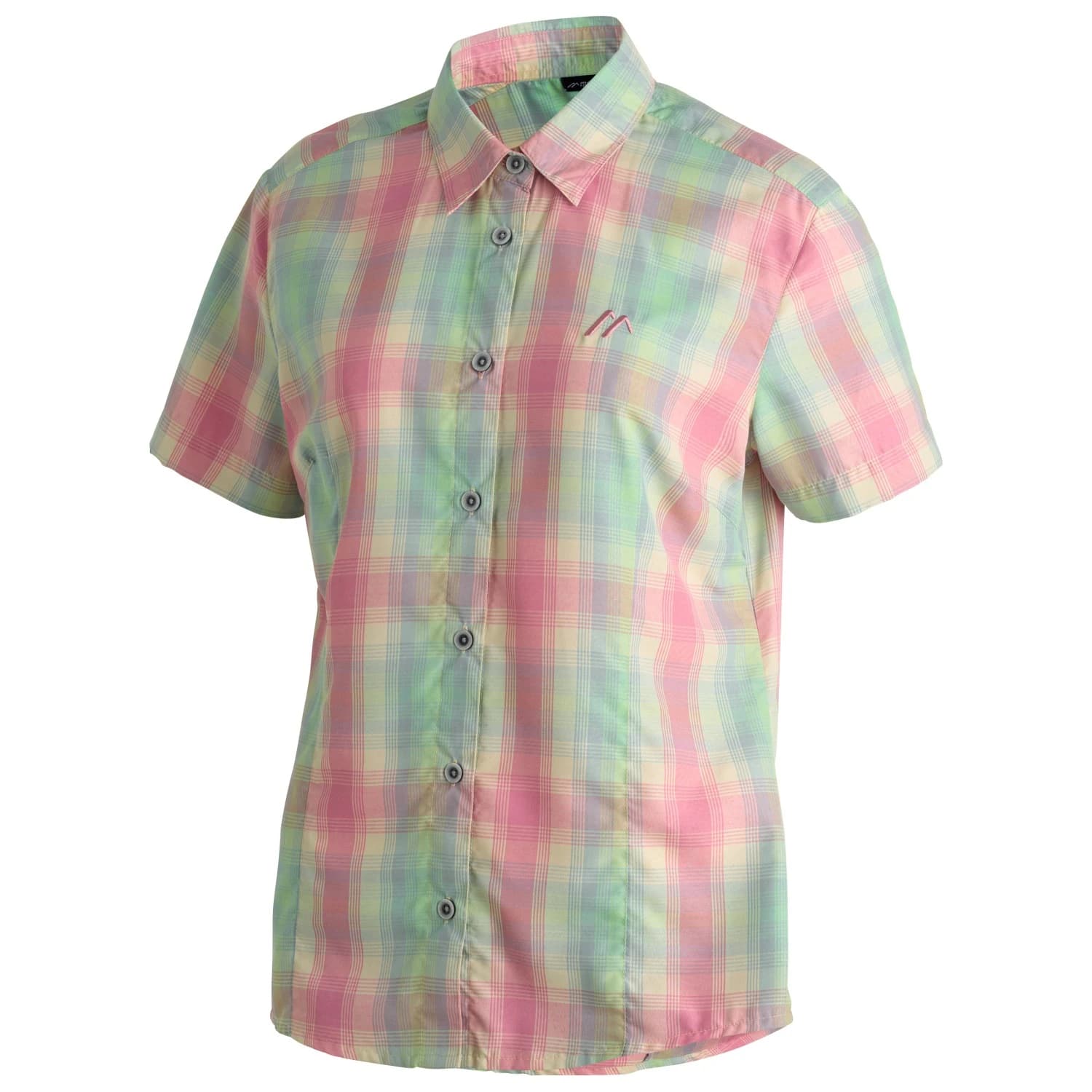 Дамска блуза Maier Sports Women's Philina Blouse - Pink / Muslin / Green / Check
