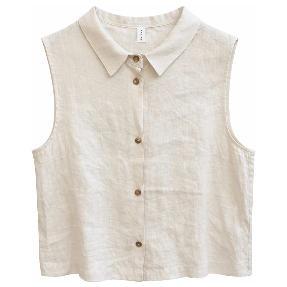 Дамска блуза Mazine Women's Sleeveless Linen Shirt Blouse - Moon