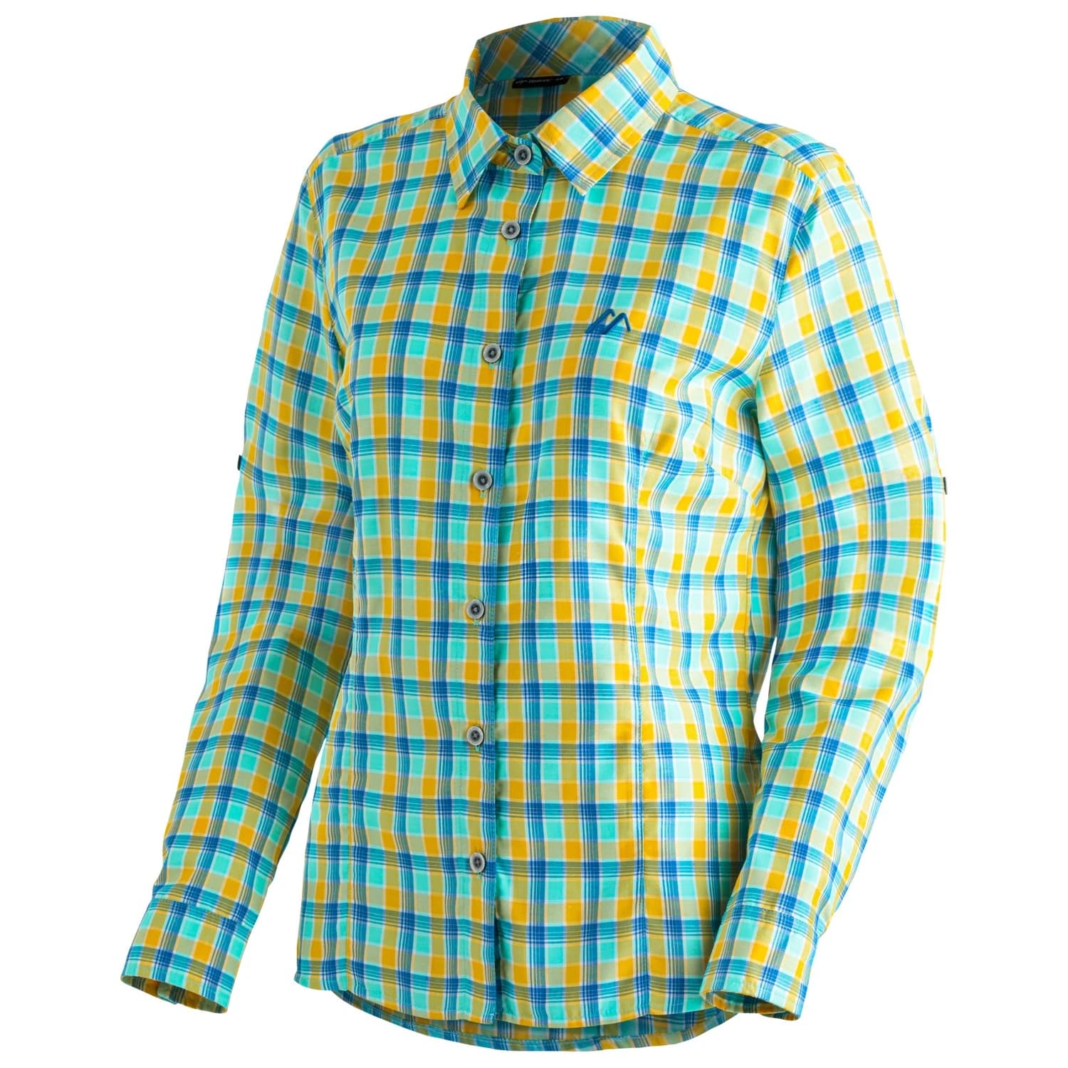 Дамска блуза Maier sports Women's Nanni Blouse - Blue Yellow Check