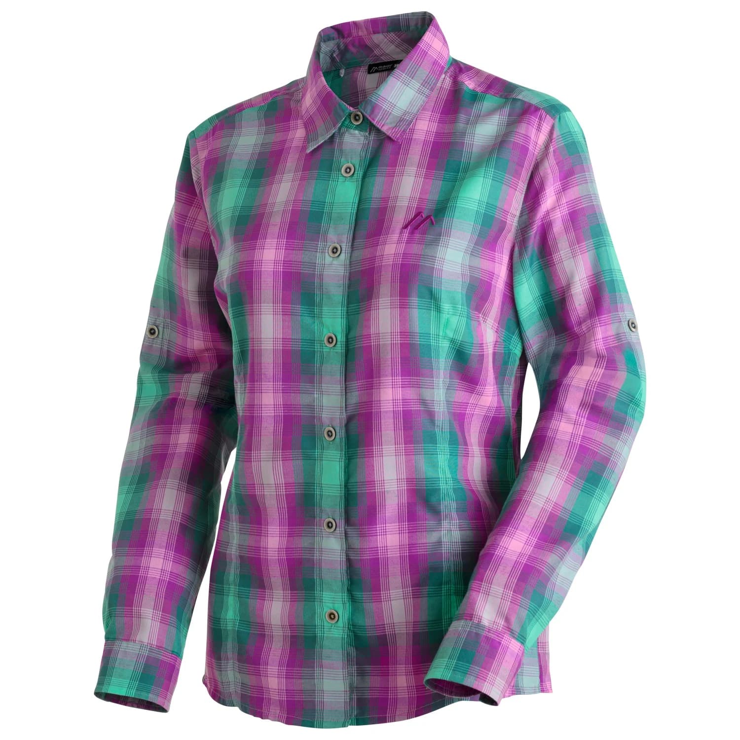 Дамска блуза Maier Sports Women's Nanni Blouse - Lilac / Berry / Green / Check