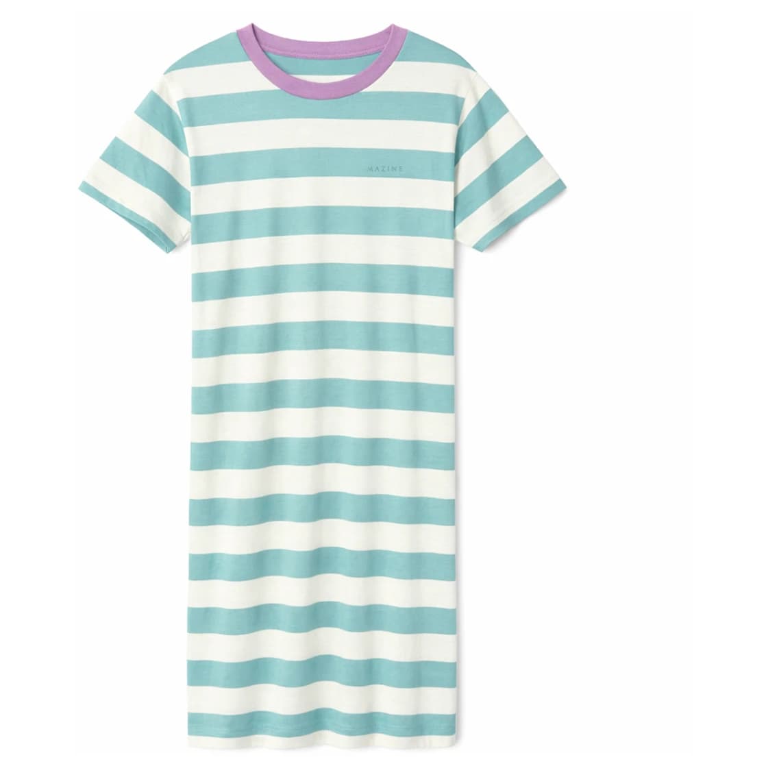Дамска рокля Mazine Women's Bold Striped Jersey Dress - Turquoise / Offwhite