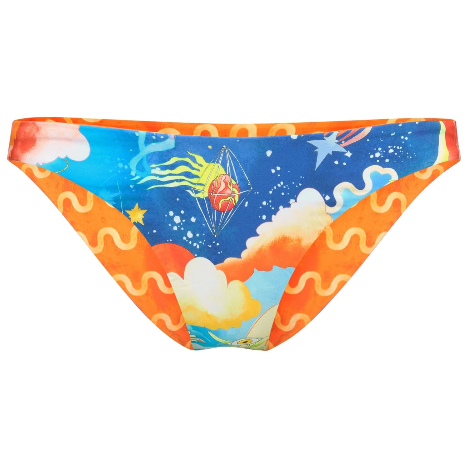 Дамски бански слипове Seafolly Women's Aquarius Reversible High Cut Pant Swim brief - Turquoise