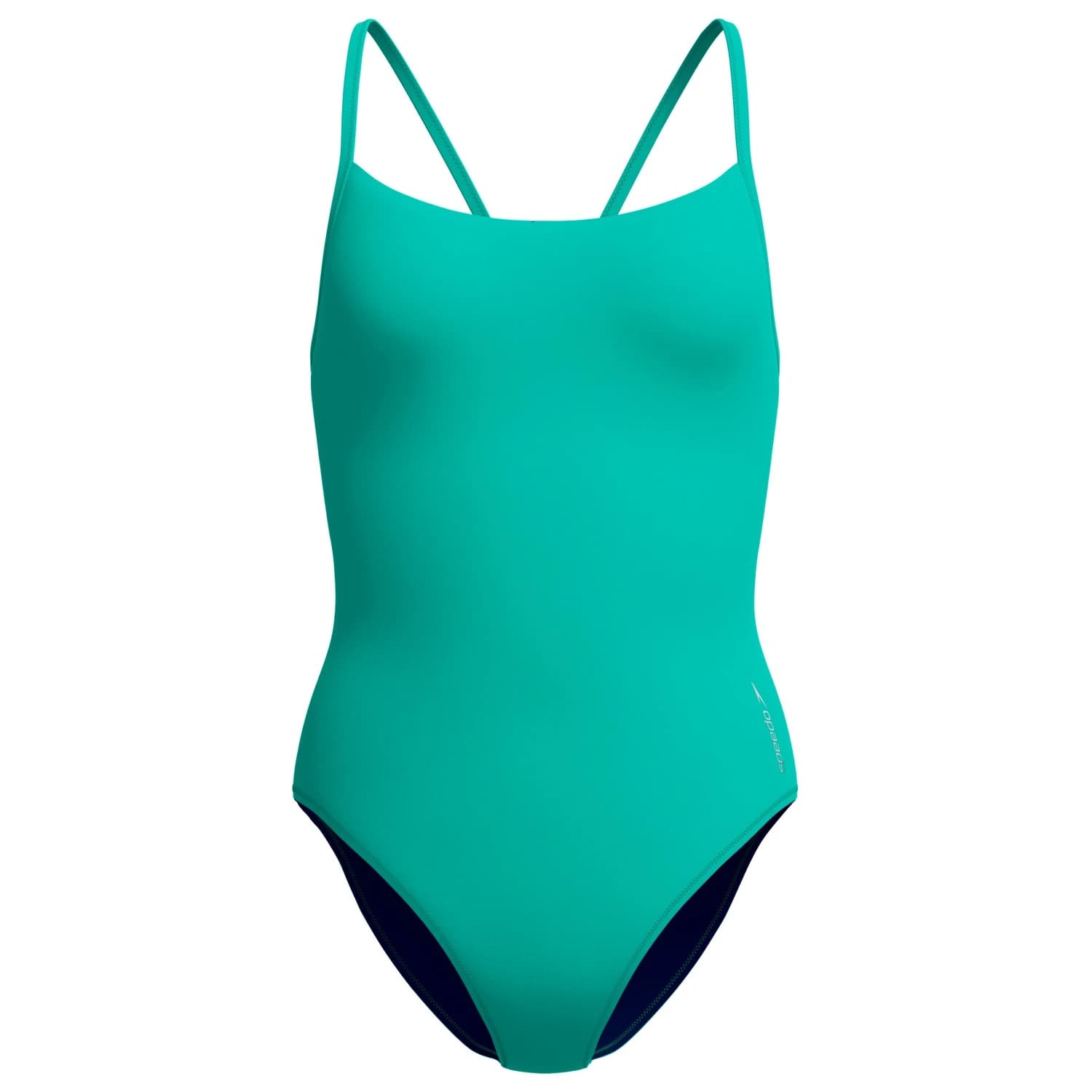 Дамски бански костюм Speedo Women's Solid Racerback 1 Piece Swimsuit - Peacock Teal / Peacoat