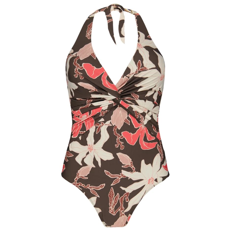 Дамски бански костюм Barts Women's Camolo Halter Shaping Onepiece Swimsuit - Coffee