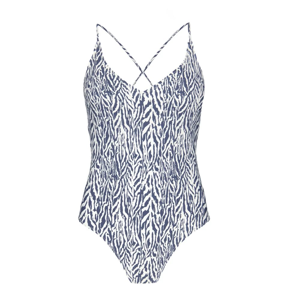 Дамски бански костюм Barts Women's Nerissa Plunge One Piece Swimsuit - Denim