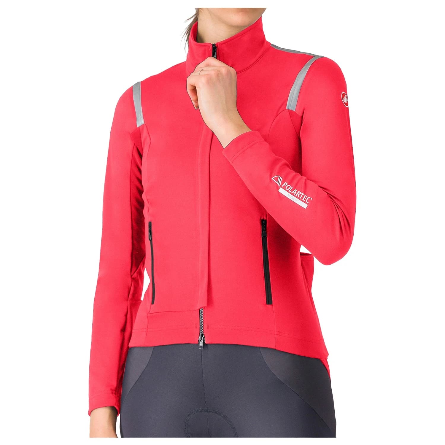Дамско термо яке за колоездене Castelli Women's Perfetto RoS 3 Jacket Cycling jacket - Hibiscus / Black Reflex