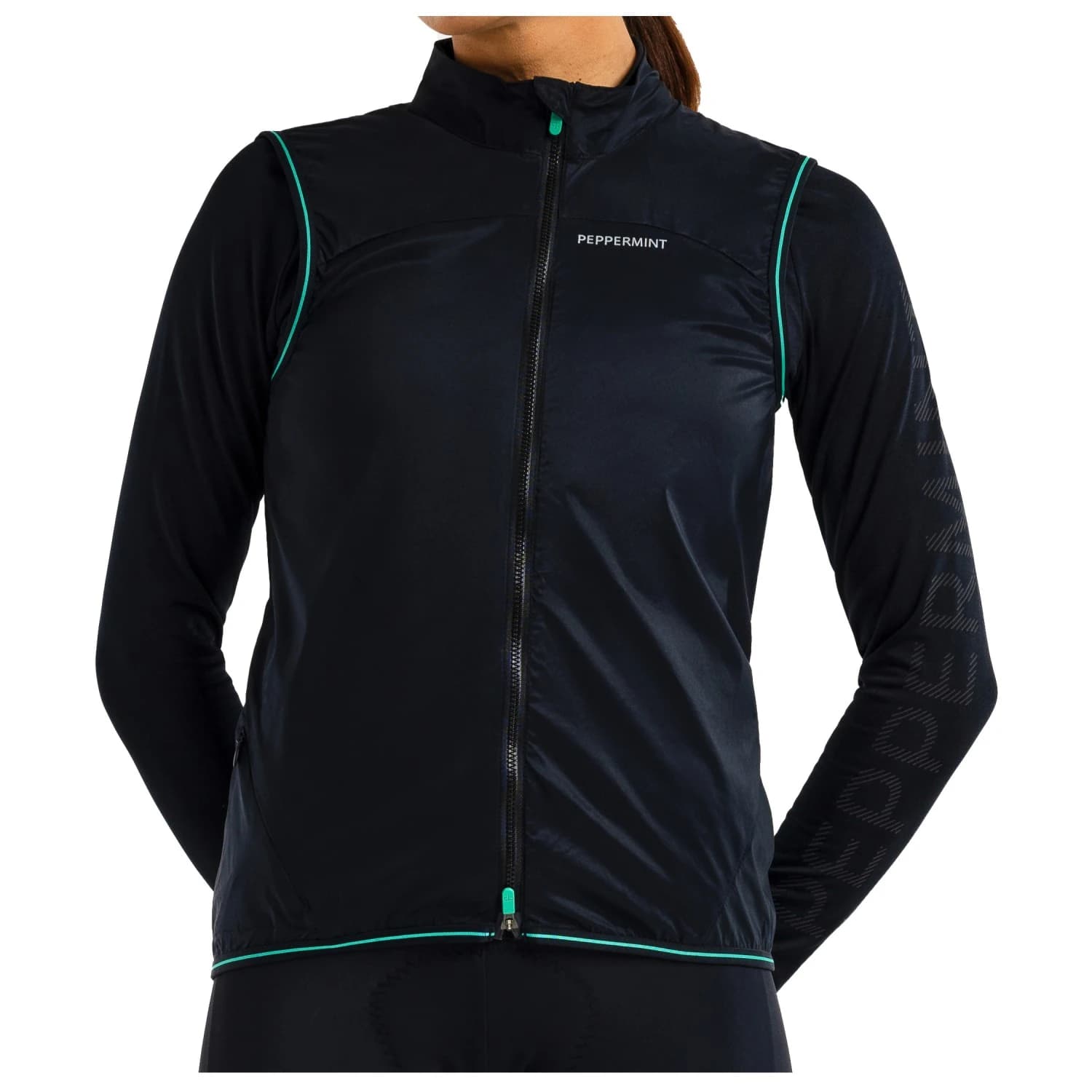 Дамски елек за колоездене Peppermint Women's Gilet Cycling vest - Black