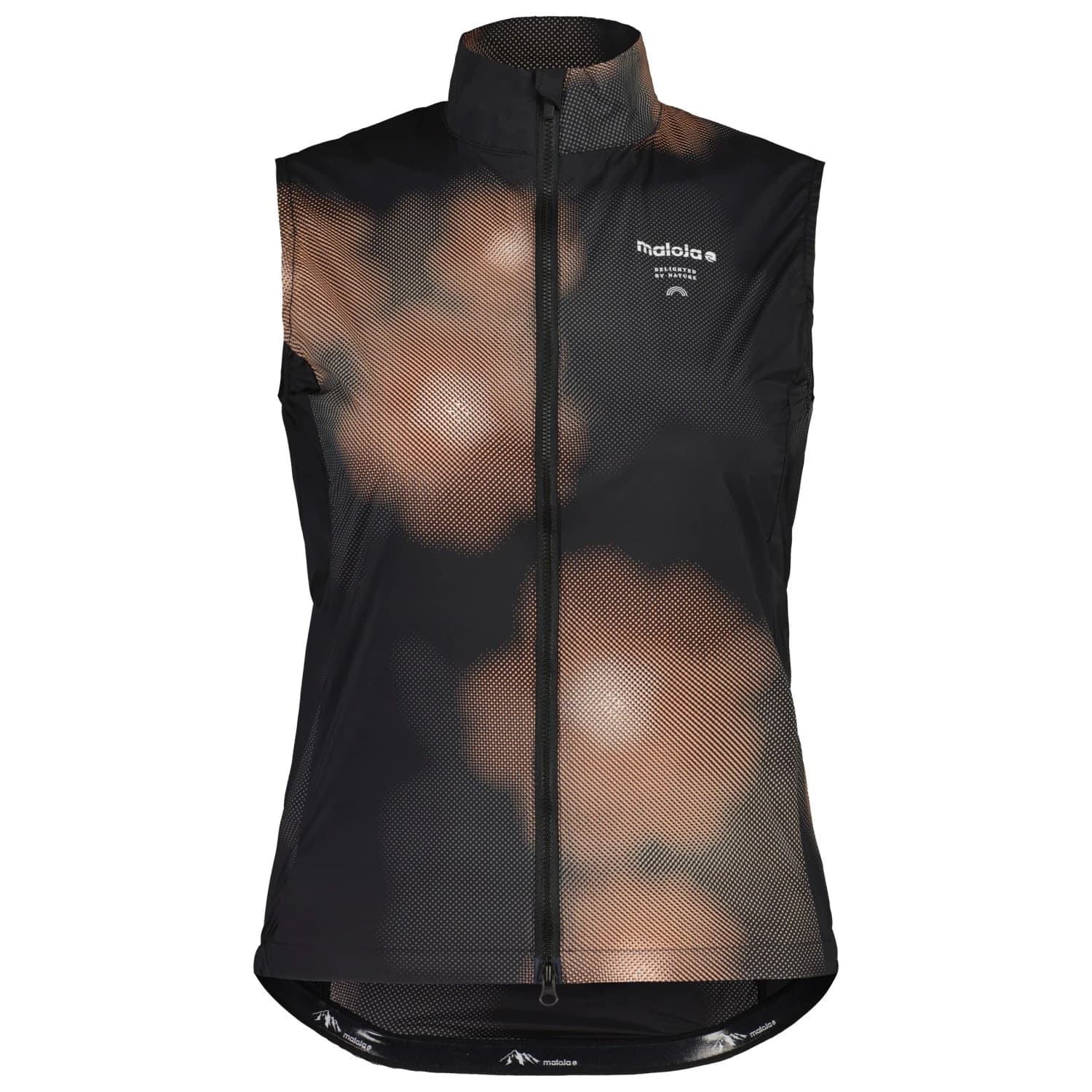 Дамски елек за колоездене Maloja Women's MalkaM. Vest Printed Cycling vest - Deep Black Bloom