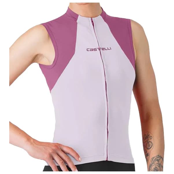 Дамски потник за колоездене Castelli Women's Sole Sleeveless Jersey Cycling singlet - Purple Mist / Deep Purple