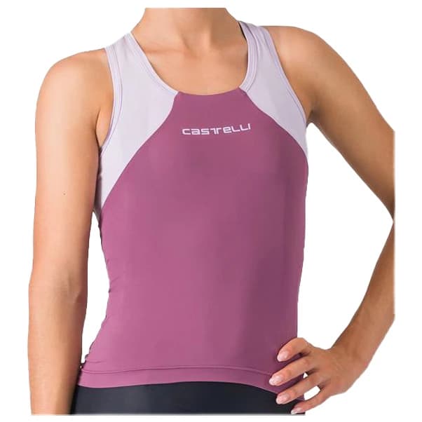 Дамски потник за колоездене Castelli Women's Sole Top Cycling singlet - Deep Purple / Purple Mist