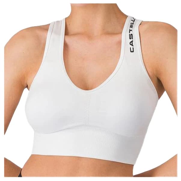 Дамски потник за колоездене Castelli Women's Comfort Travel Crop Top Cycling singlet - White