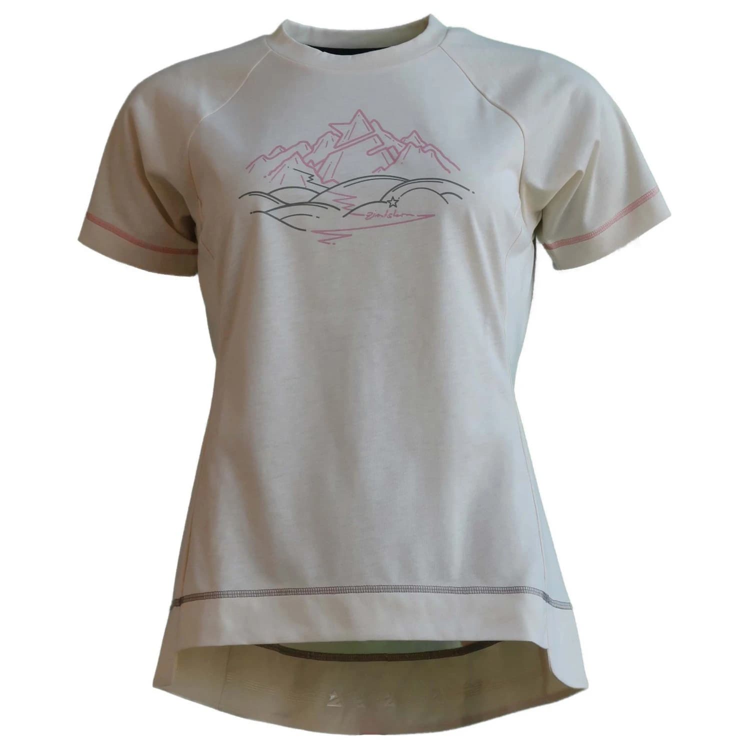 Дамска фланелка с къс ръкав за колоездене Zimtstern Women's PureFlowz Eco Shirt S/S Cycling jersey - Cream