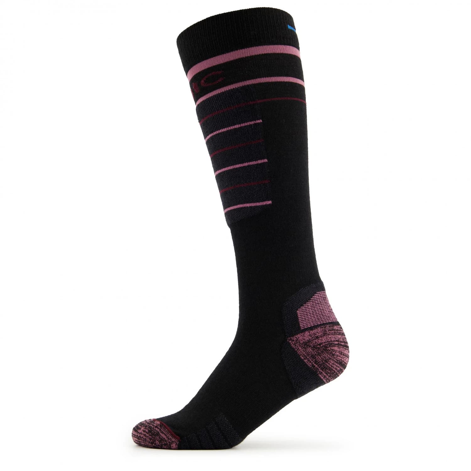 Ски чорапи Stoic Merino Ski Sock - Black / Bordeaux