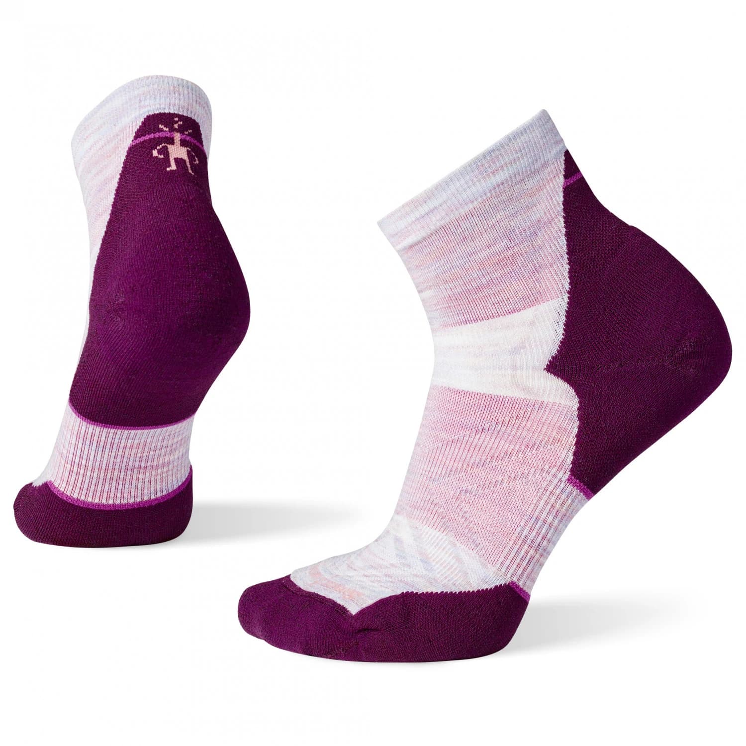 Дамски чорапи за бягане Smartwool Women's Run Targeted Cushion Ankle Running socks - Purple Eclipse