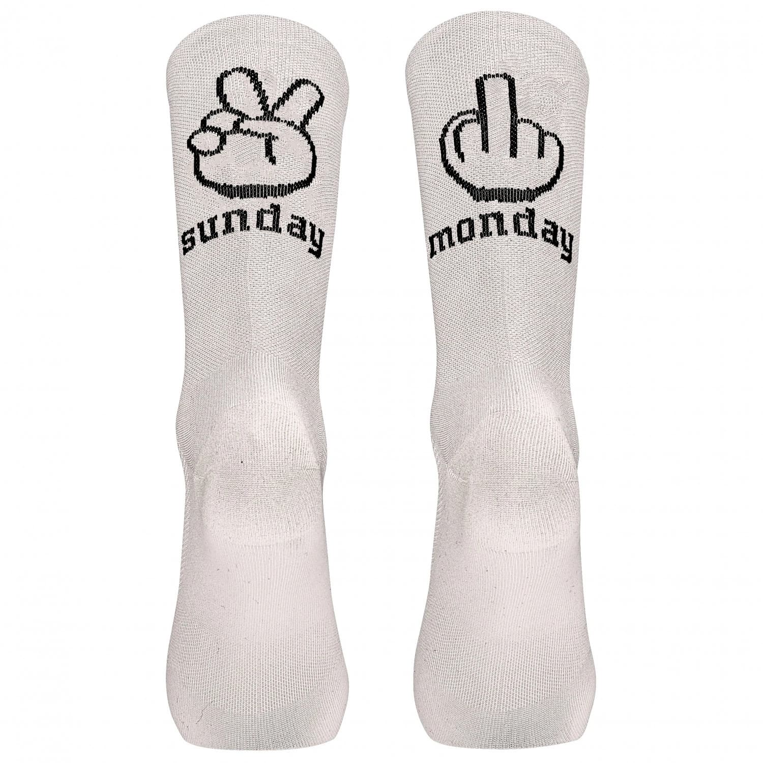 Мъжки чорапи за колоездене Northwave Sunday Monday Sock Cycling socks - White