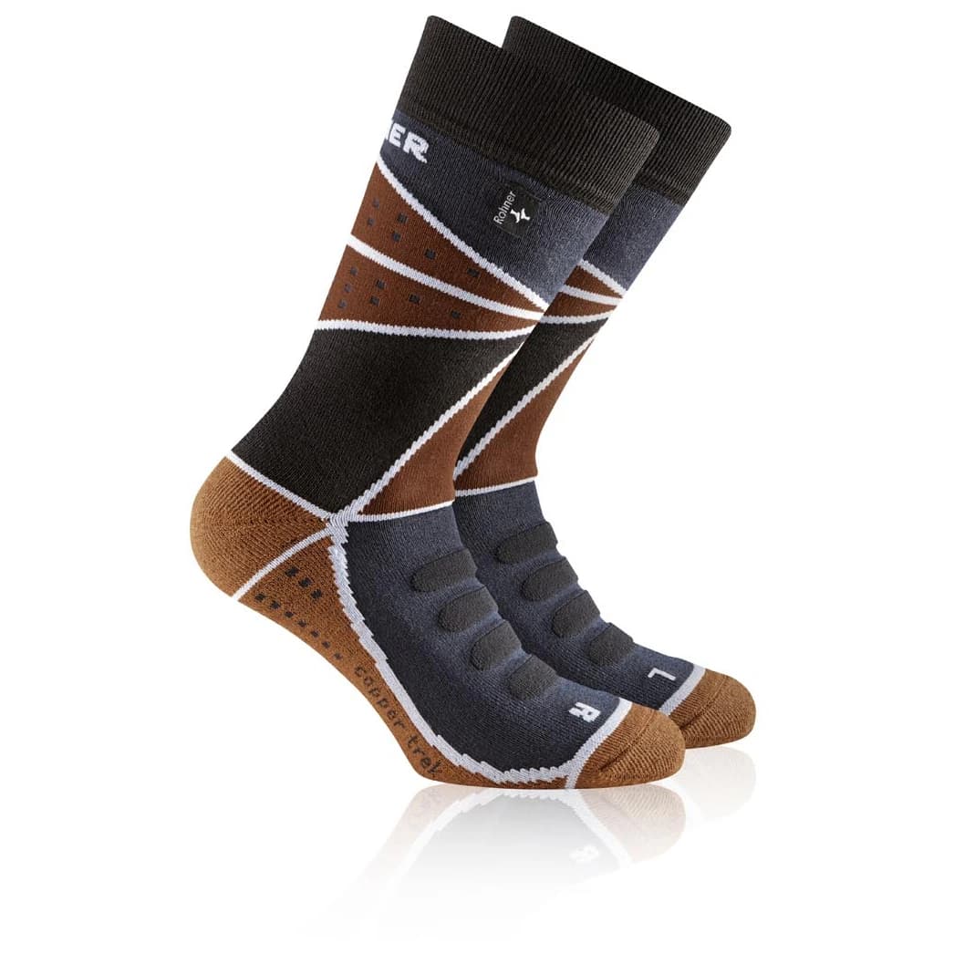 Туристически чорапи Rohner Copper Trek L/R Walking socks - Marine Dunkel