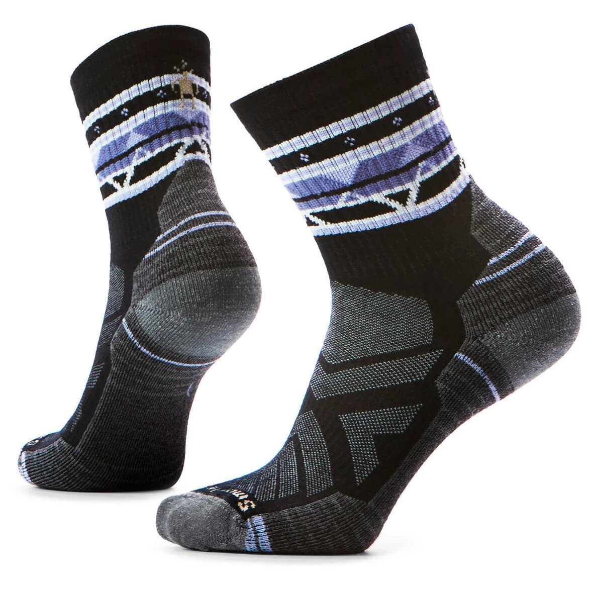 Дамски туристически чорапи Smartwool Women's Hike LT Cushion Zig Zag Valley Mid Crew Walking socks - Black