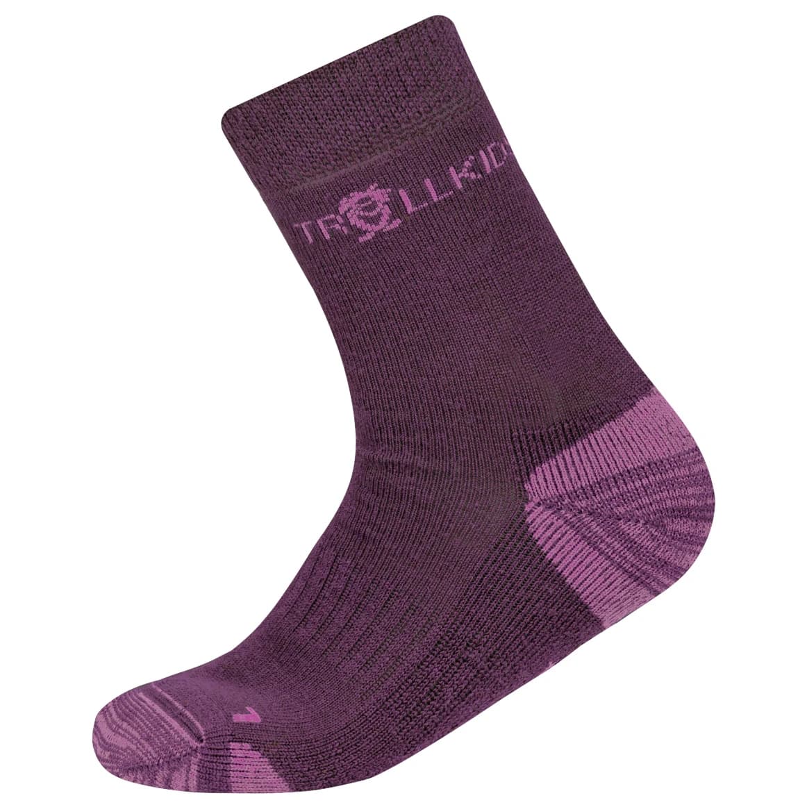 Детски туристически чорапи Trollkids Kid's Preikestolen Hiking Socks Walking socks - Plum / Mauve