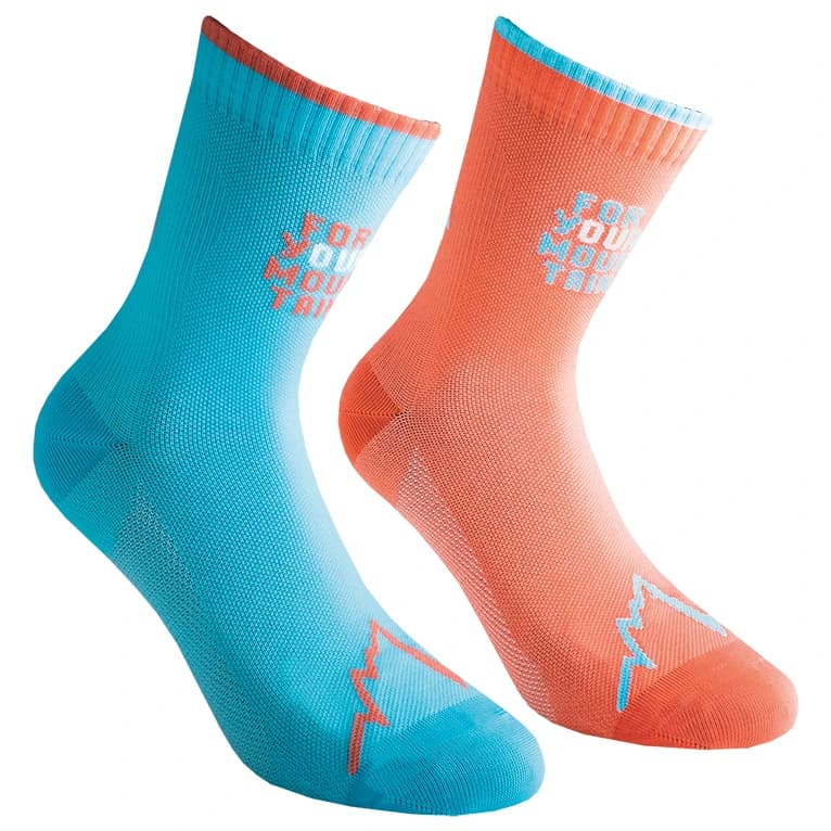 Чорапи за бягане La sportiva For Your Mountain Socks Running socks - Hibiscus / Malibu Blue