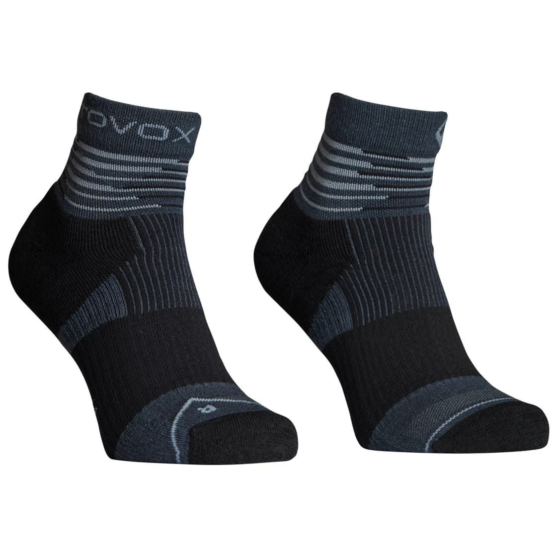 Мъжки туристически чорапи Ortovox All Mountain Quarter Socks Merino socks - Black Raven